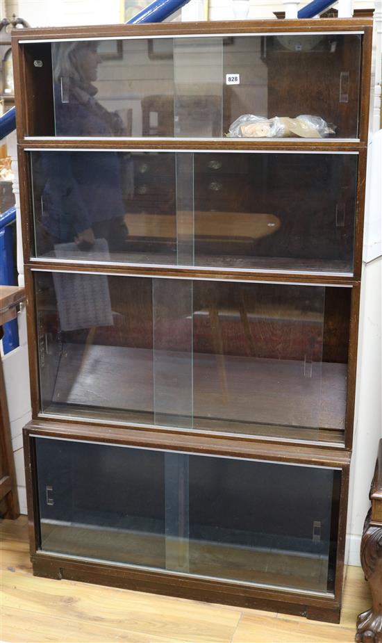 A four sectioned Minty bookcase, W.89cm